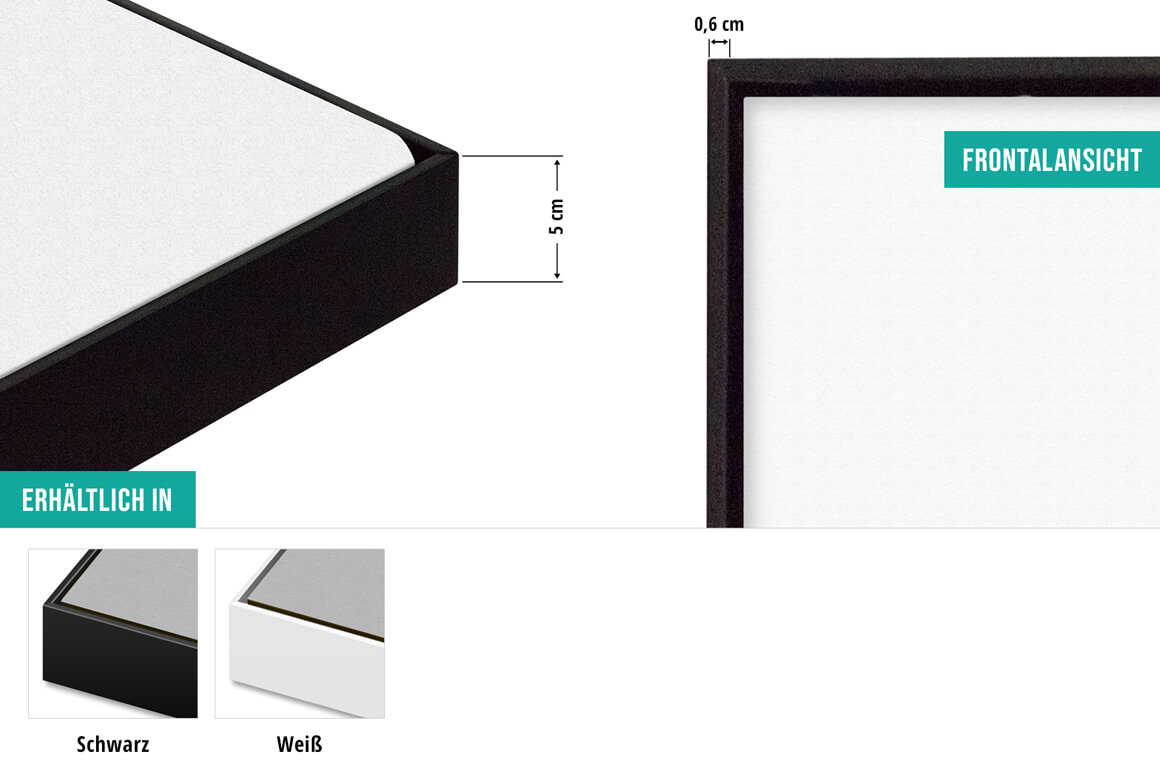 Zusätzliche Schattenfugenrahmen erhältlich